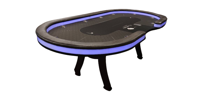 Table de poker bleue