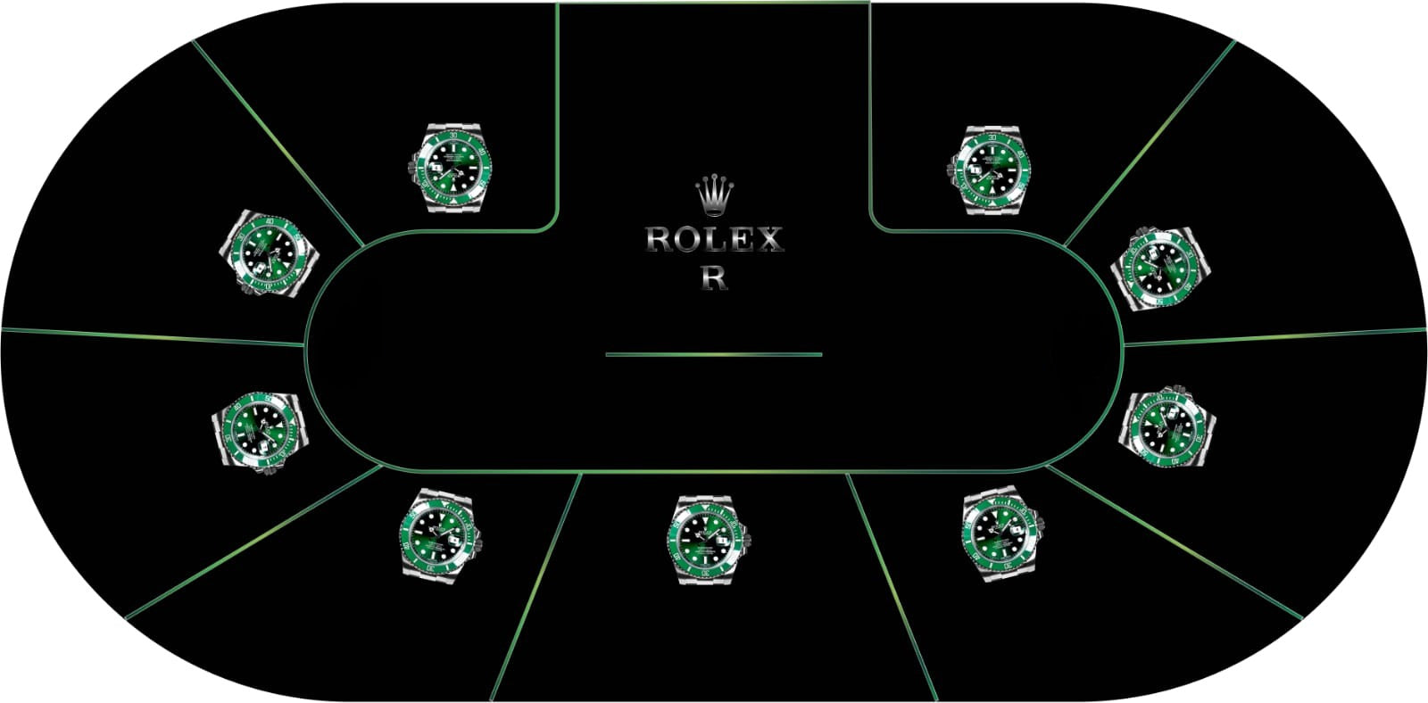 table de poker tapis rolex
