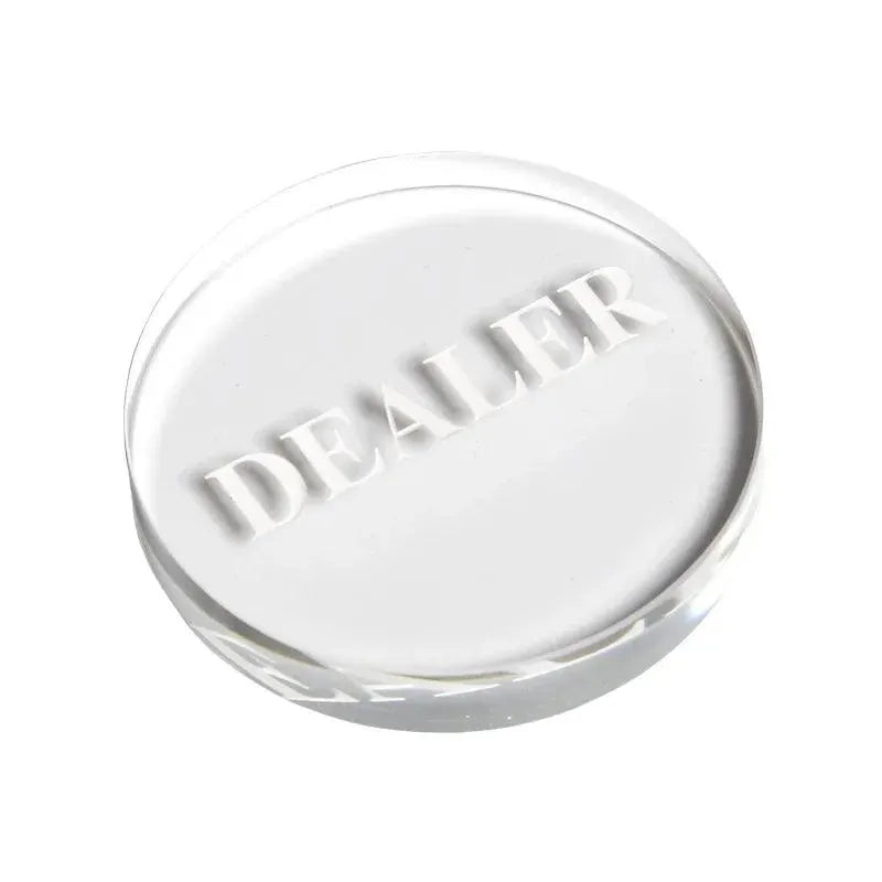 Bouton Dealer Acrylique Translucide 60 mm