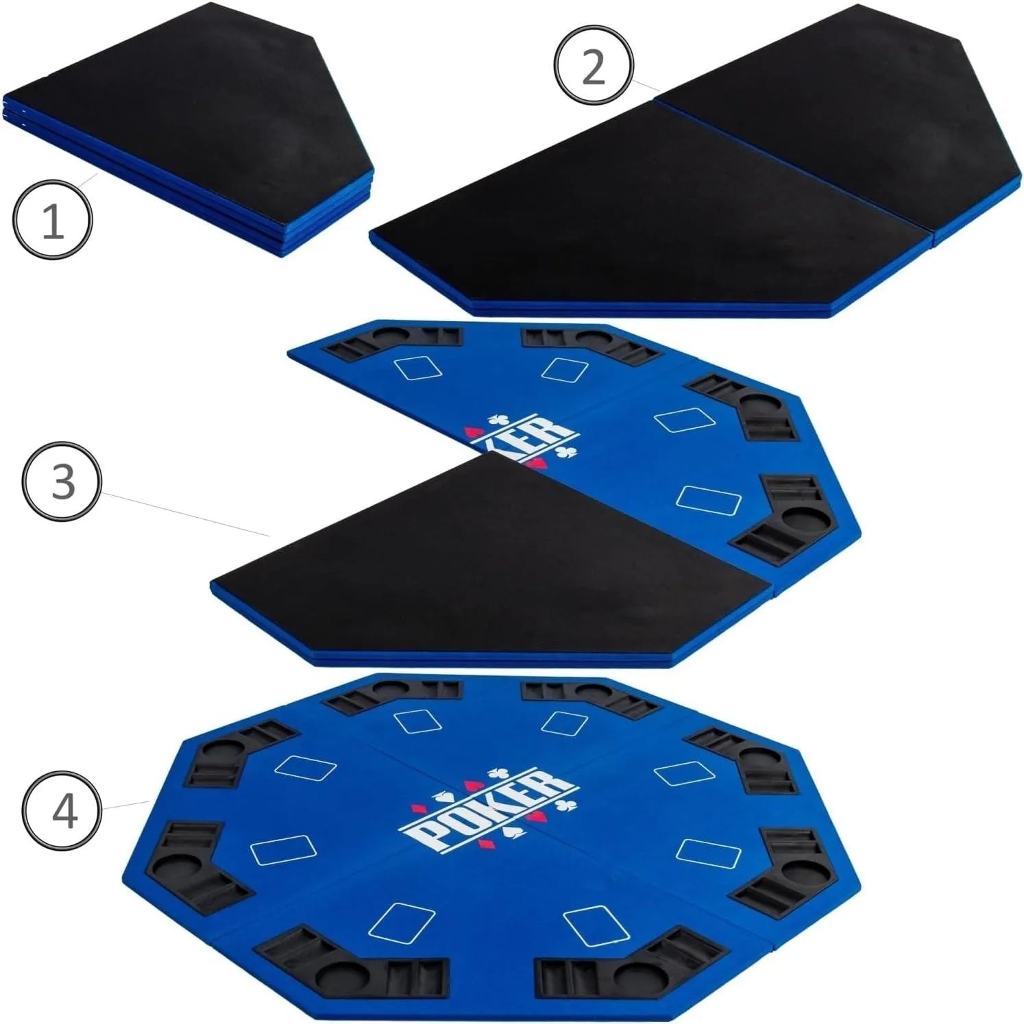 Dessus De table de Poker Pliable 8 Joueurs