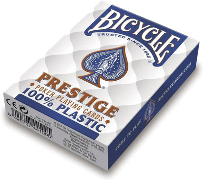 Cartes Bicycle prestige plastique bleu 