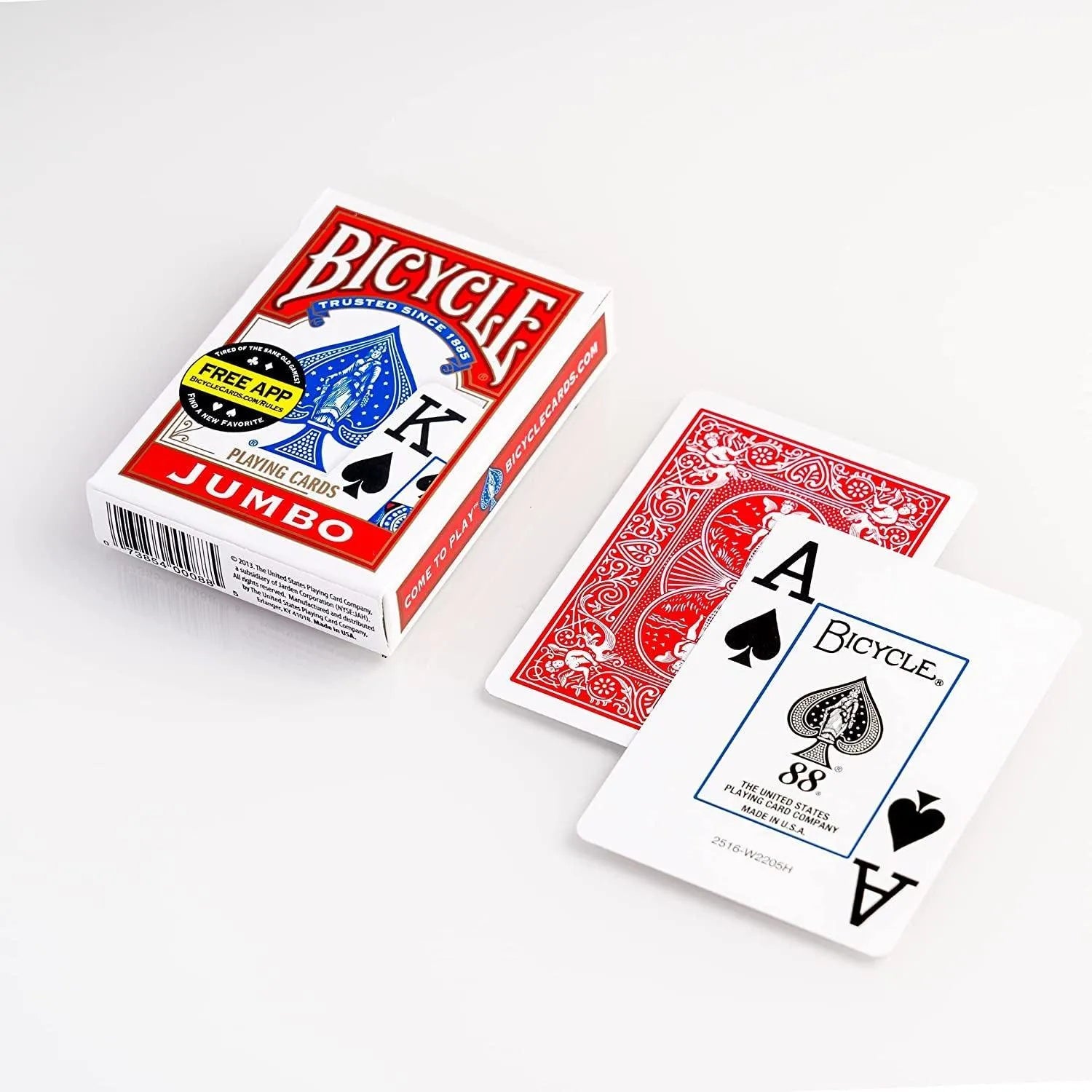 - Original Rider Back Jumbo Index - Jeu De 54 Cartes À Jouer - Format Poker - Coloris Aléatoire Rouge Ou Bleu